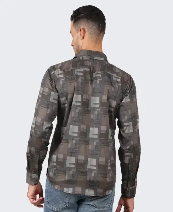 Abstract Geometric Print Shirt